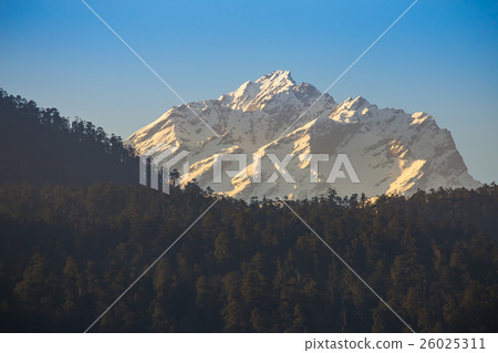 View of snow moutain in Sikkim, India View of snow moutain in Sikkim, India 26025311