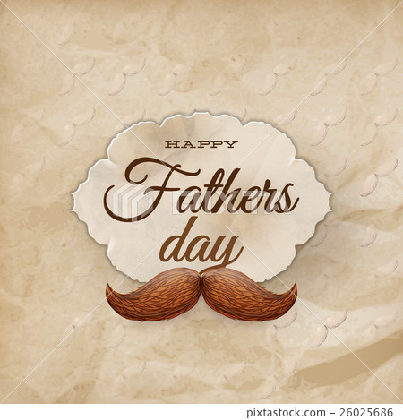 Card with mustache for Father s Day. EPS 10 26025686