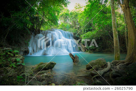 Waterfall in the forest at Huay Mae Kamin,Thailand 26025790