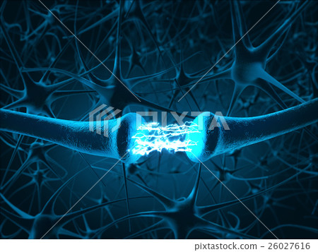 Inside the brain. Concept of neurons. 26027616