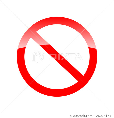 Red forbidding symbol for someting 26028165
