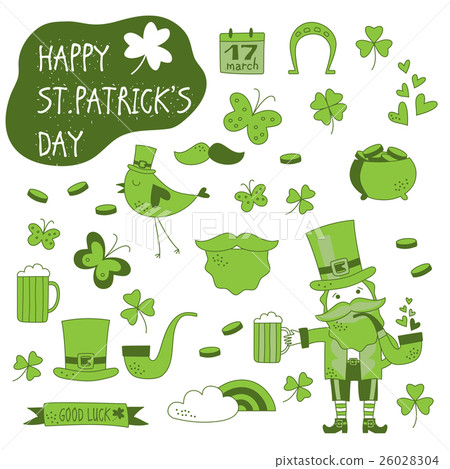 St. Patrick's Day vector design elements set 26028304