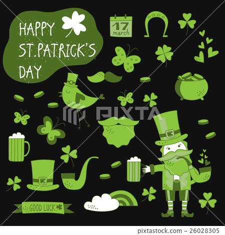 St. Patrick's Day vector design elements set 26028305