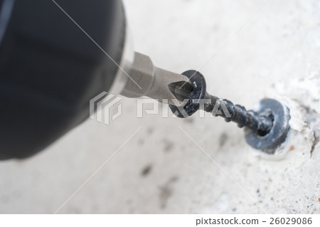 Electric screwdriver background Electric screwdriver background 26029086