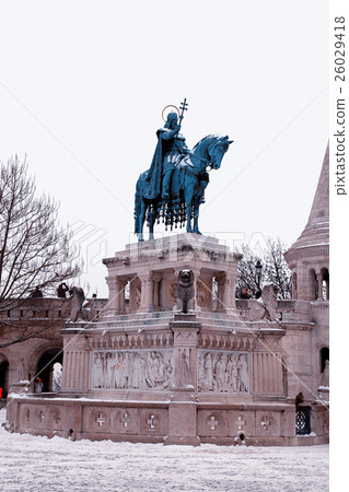 King st. Stephen statue in Budapest, Hungary 26029418