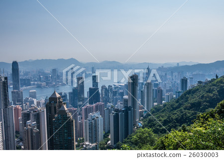 Hong Kong Island seen from the Victoria Peak Hong Kong Island seen from the Victoria Peak 26030003