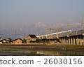 Hokuriku Shinkansen and Tateyama mountain range 26030156