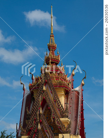 Roof gable Golden Thai style temple. Roof gable Golden Thai style temple. 26030536