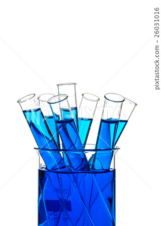 Test tubes blue liquid, Laboratory Glassware Test tubes blue liquid, Laboratory Glassware 26031016