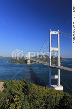 Kurushima Kaikyo Bridge seen from Shikoku side (The foreground is Kurushima Strait 3rd Ohashi Bridge) Kurushima Kaikyo Bridge seen from Shikoku side (The foreground is Kurushima Strait 3rd Ohashi Bridge) 26032056