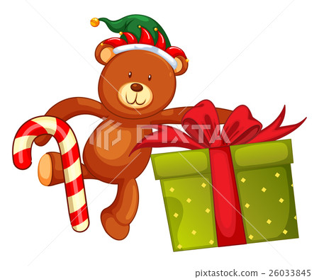 Teddy bear and christmas present Teddy bear and christmas present 26033845