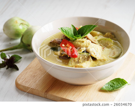 green curry chicken,thai food 26034670