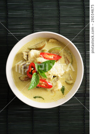 green curry chicken,thai food 26034675