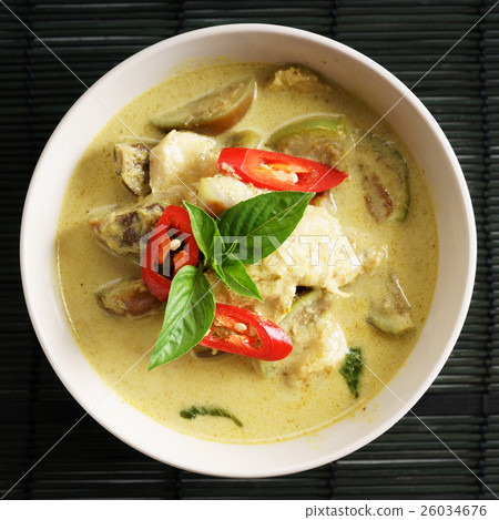 green curry chicken,thai food 26034676