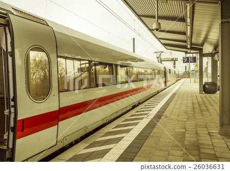 Intercity train parked in the station 26036631