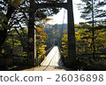 Suspension bridge and autumn leaves of Arakawa Goro Takanosu 26036898
