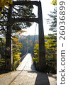 Suspension bridge and autumn leaves of Arakawa Goro Takanosu 26036899