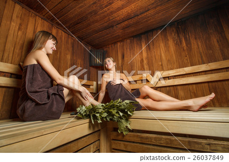 Girls after spa therapy. Girls after spa therapy. 26037849