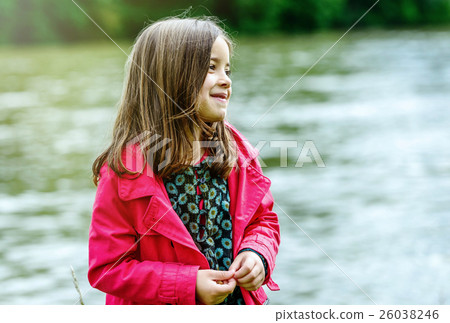 cute child with water on background 26038246