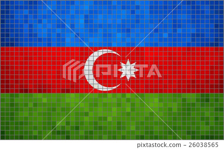 Abstract mosaic flag of Azerbaijan Abstract mosaic flag of Azerbaijan 26038565