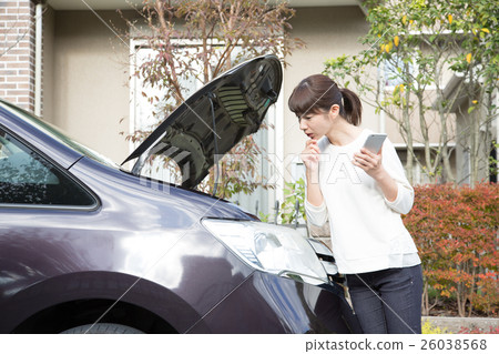 汽車引擎故障(智能手機) 汽車引擎故障(智能手機) 26038568