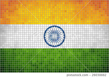Abstract Mosaic Flag of India 26038882
