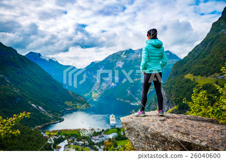 Geiranger fjord, Norway. Geiranger fjord, Norway. 26040600