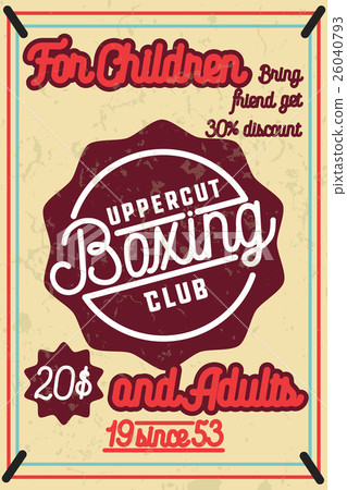 Color vintage Boxing poster 26040793