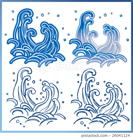 Ocean wave handwriting I - Stock Illustration [26041124] - PIXTA