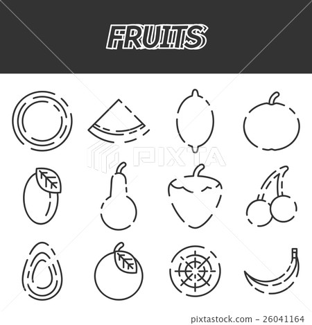 Fruits icon set 26041164