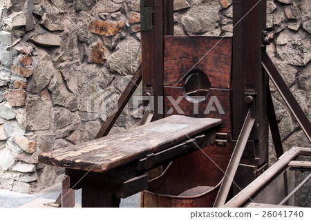 Guillotine table stored in the war-trail museum in Ho Chi Minh City, Vietnam Guillotine table stored in the war-trail museum in Ho Chi Minh City, Vietnam 26041740