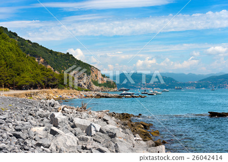Beach on Palmaria Island - Liguria Italy 26042414