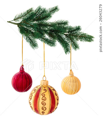 Christmas decoration on white. Christmas decoration on white. 26043279