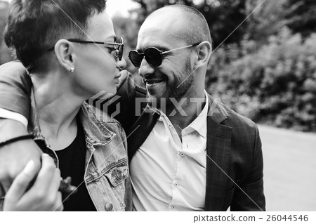 Man and woman looking at each other 26044546