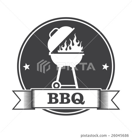 Barbecue (bbq) and grill party stamp 26045686