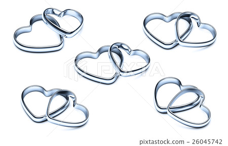 Heart pairing silver color 26045742