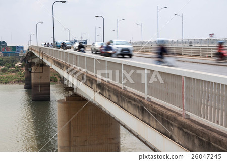 Cambodia Japan Friendship Bridge built with Japanese government's development assistance in Phnom Penh, Cambodia Cambodia Japan Friendship Bridge built with Japanese government's development assistance in Phnom Penh, Cambodia 26047245