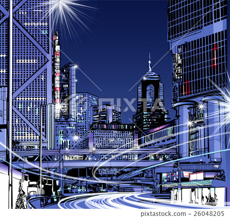 Hong Kong night view 26048205
