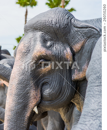 Elephant statue in the park Elephant statue in the park 26050260
