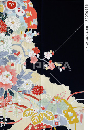 Japanese pattern silk fabric dyed cloth Japanese pattern 26050956