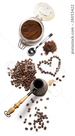 coffee attributes on a white background coffee attributes on a white background 26053422