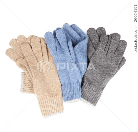 three pairs of knitted gloves 26054191
