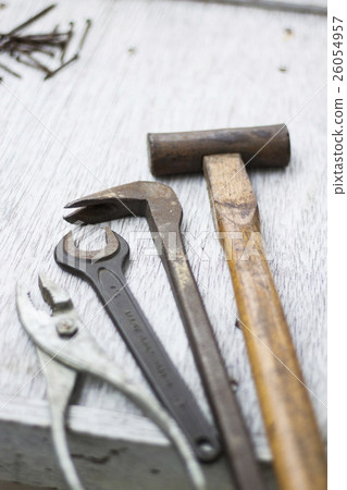 Carpenter tools (Tonkachi, wrench, nail) Carpenter tools (Tonkachi, wrench, nail) 26054957
