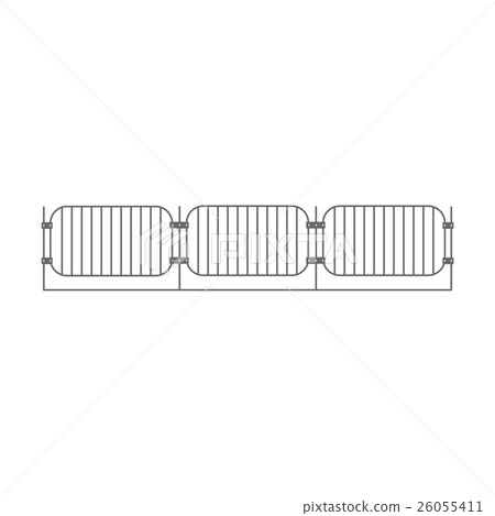 Primitive Barrier Fence Design Element Template 26055411