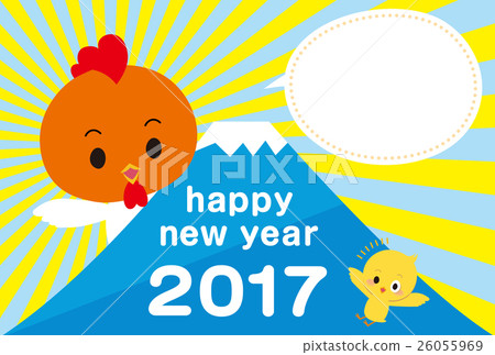 new year's card, bird, birds 26055969