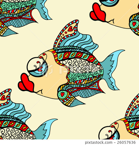 Tangle Patterns fish background. Tangle Patterns fish background. 26057636