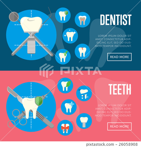Dental office horizontal website templates 26058908