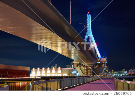 Night view of Aomori Bay Bridge 26059765