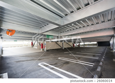 Steel columns and beams with multi-level parking plating finish 26060014