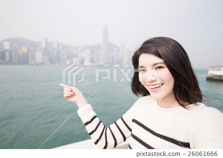 woman selfie and show something 26061666